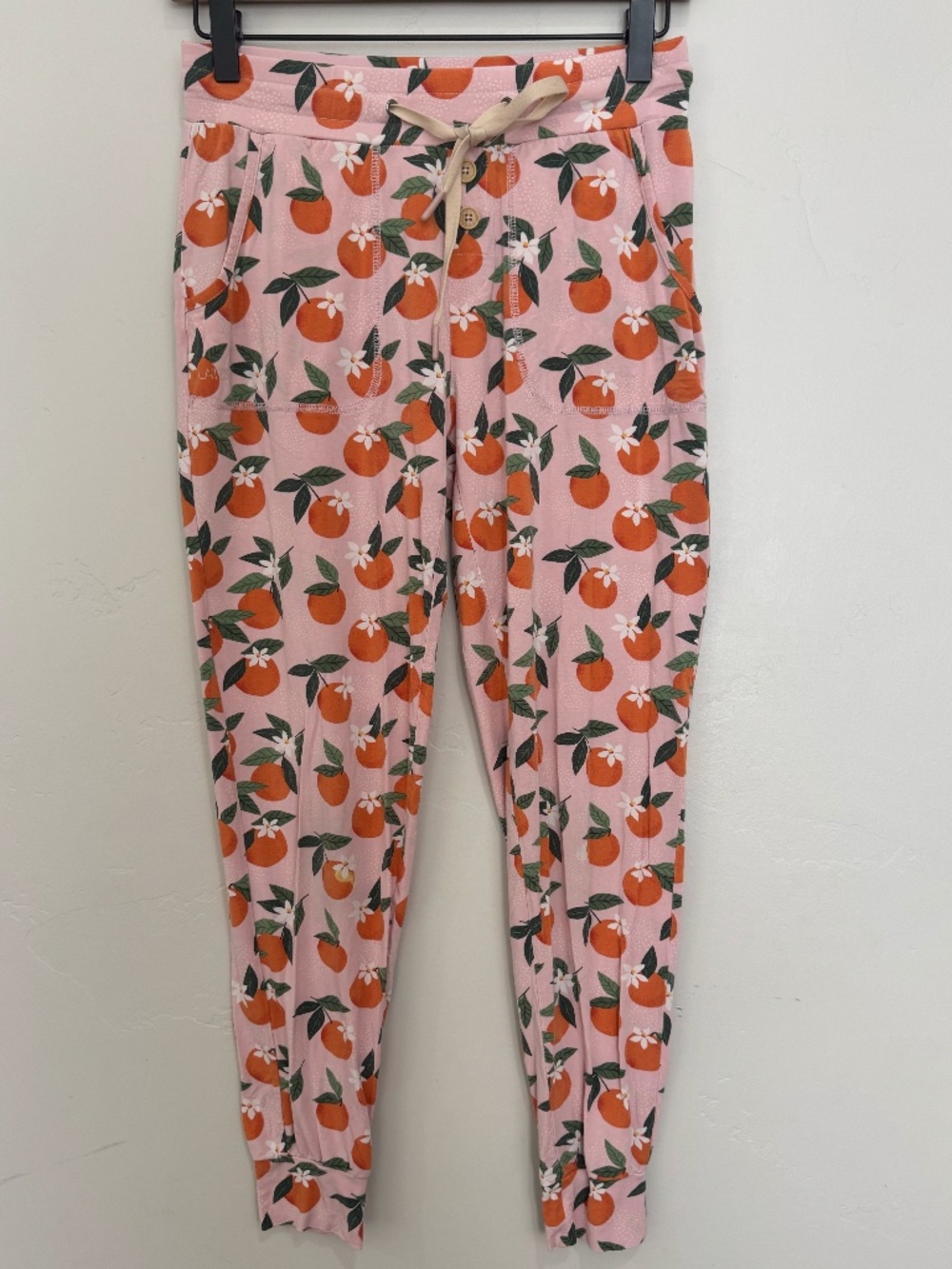 Lates by Kate Orange Blossom Jogger Pajama‎ Pants Size XS Modal Blend PJs